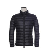 Ultraleichte daunenjacke - kapuze - reibverschluss - leichte pufferjacke winterjacken für männer – Schwarz