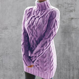 Cristyane| Eleganter Langer pullover für Damen – Lila