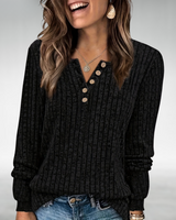 Isaline | Texturiertes Stricktop – Schwarz