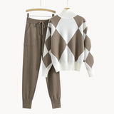 Quinn – elegantes und stilvolles 2-teiliges set für damen – Khaki
