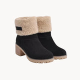 Saga - warm gefütterte bequeme damenstiefel – Schwarz