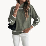 Winona - eleganter, warm gefütterter pullover für damen – Grün