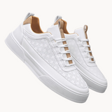 Kyril - bequeme freizeitschuhe für herren – Weiß und Khaki