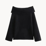 Xenia – schulterfreies, stylisches damen-top – Schwarz