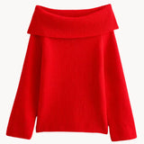 Xenia – schulterfreies, stylisches damen-top – Rot