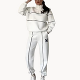 Jovita – sportlich-elegantes design-damenset – Weiß