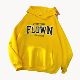 Gulya - modischer kapuzenpulli mit druck für frauen – Gelb