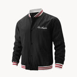 Live - dehnbare herren-sportjacke mit gestreifter passform – Schwarz