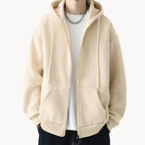 Nuno - lässiger herren-kapuzenpullover mit entspannter passform – Beige