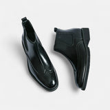 Marzio™ | Elegante Chelsea-Stiefel für Herren aus Kunstleder – Schwarz