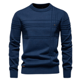 Burkhard | Stijlvolle herenpullover met ruitdesign – Marineblau