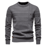 Burkhard | Stilvoller Herrenpullover mit Rautendesign – Grau