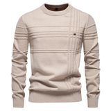 Burkhard | Stilvoller Herrenpullover mit Rautendesign – Beige