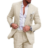 Zweiteiler Herren Sommer Hochzeitsgast Anzug | Jacke und Hose – Beige
