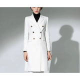 Warmer Wintermantel für Damen | Lang – Weiß