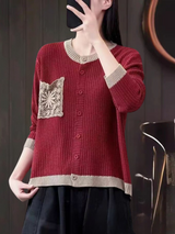 AVELINE | STRICKCARDIGAN – Rot