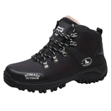 Winterschuhe Herren | Schnür-Wanderschuhe Mit Profilsohle – Schwarz mit Futter
