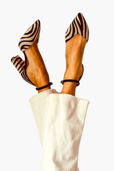 Zebrina™ | Zebramuster Sandalen – Khaki