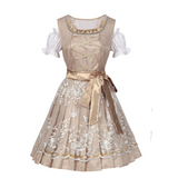 Damen Beige Oktoberfest Dirndl Kleid – Beige