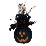 SpookSquash Halloween Kürbis-Deko – Festliche Herbstdekoration für Innen & Außen – Schwarz