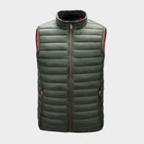 Miles | Lightweight Bodywarmer Stehkragen Herren-Steppweste – Armee grün