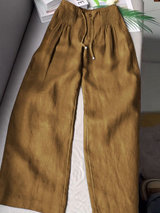 Mara | Leichte Leinenhose für den Sommer – Khaki