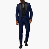 Eleganter Hochzeitsanzug - Herren Zweiteiler mit modernem Schnitt – Marineblau