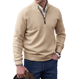 Pullover Herren Reißverschluss Winter | Warm Komfort – Beige