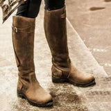 Keshia – Wasserdichte Lederstiefel – Braun