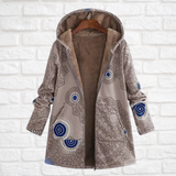 Oriana - Statement-Jacke mit Kapuze – Beige