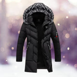 Jürgen - thermoparka mit pelzkragen, klassische windjacken – Schwarz