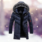 Jürgen - thermoparka mit pelzkragen, klassische windjacken – Donkerblau