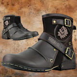 Klauso – stylische vintage-herrenstiefel – Kaffee