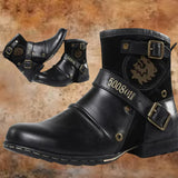 Klauso – stylische vintage-herrenstiefel – Schwarz
