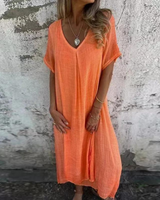 Marieke | Unser beliebtestes Boho-Sommerkleid – Orange