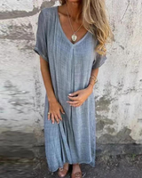 Marieke | Unser beliebtestes Boho-Sommerkleid – Grau