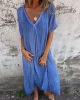 Marieke | Unser beliebtestes Boho-Sommerkleid – Blau