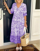 Linda | Aufsehenerregendes Sommerkleid – Lila