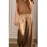 Roselyn - Elegantes Set aus Blazer und Hose – Gold