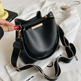 Premium Damen Schultertasche – Vegan Leder – Elegant & Vielseitig – Schwarz