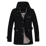 Eleganter Trenchcoat für Herren – Schwarz