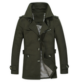 Eleganter Trenchcoat für Herren – Dunkelgrün