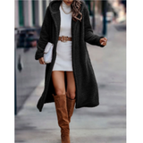 Damen Klassischer Winter Mantel | Warme – Schwarz