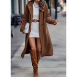 Damen Klassischer Winter Mantel | Warme – Braun 1