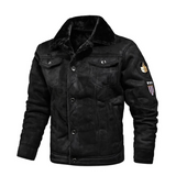 Edo | Elegante Warme Jacke Mit Knopfleiste – Schwarz