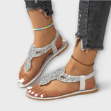 Kaelie™  Sandalen mit Kristallen – Silber
