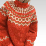 Olivia | Bequemer Rollkragenpullover – Orange