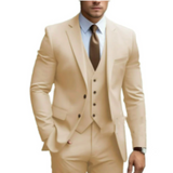 Dreiteiliger Herrenanzug | Zweiknopf-Form – Beige