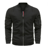 Herrenübergangsjacke mit Reißverschluss | Standardform – Schwarz