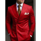 Herren Formell Anzug | Zweiteiliges – Rot